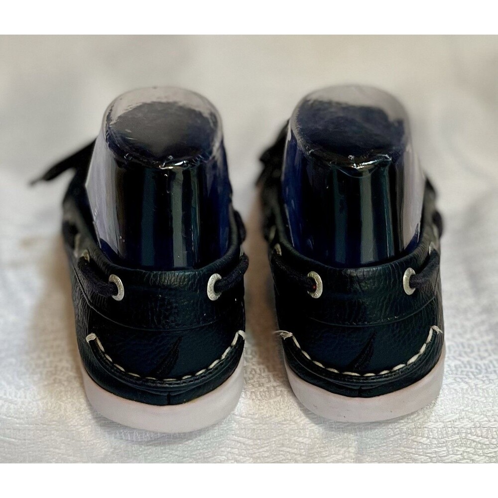 Nautica Mondrian Vegan Boat Shoe Womens 6.5 Navy Blue Preppy Nautical Coastal - Picture 4 of 7